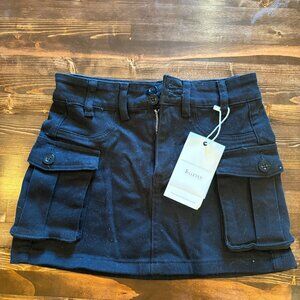 NWT Elleven cargo mini skirt, black, size small